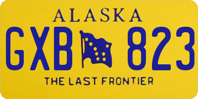 AK license plate GXB823