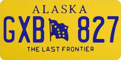 AK license plate GXB827
