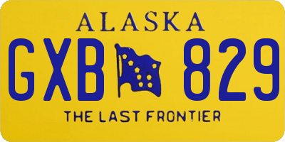 AK license plate GXB829