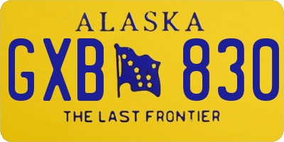 AK license plate GXB830