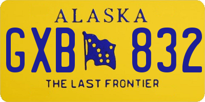 AK license plate GXB832