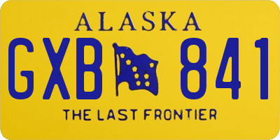 AK license plate GXB841