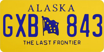 AK license plate GXB843