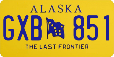 AK license plate GXB851