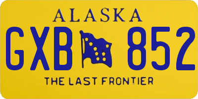 AK license plate GXB852