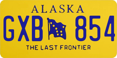 AK license plate GXB854