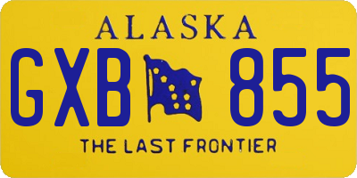 AK license plate GXB855