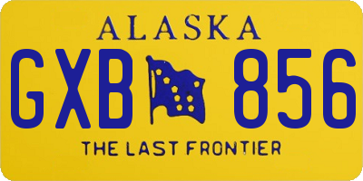 AK license plate GXB856