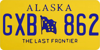 AK license plate GXB862