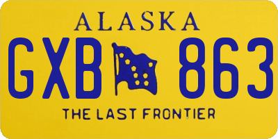 AK license plate GXB863