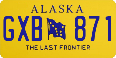 AK license plate GXB871