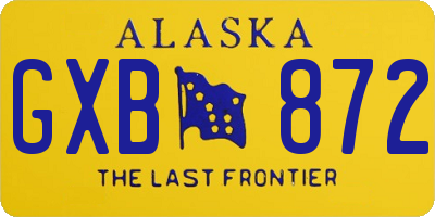 AK license plate GXB872