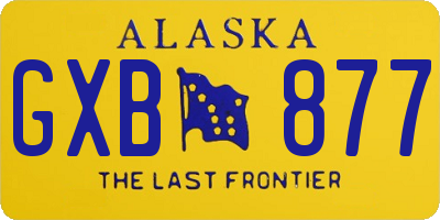 AK license plate GXB877