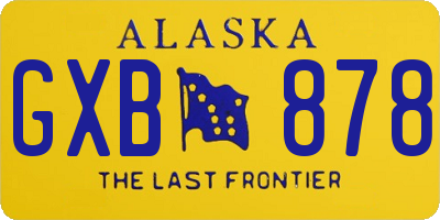 AK license plate GXB878