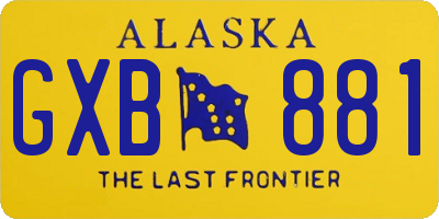 AK license plate GXB881