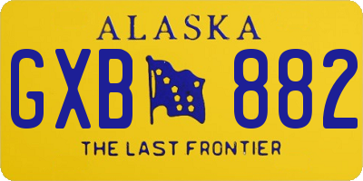 AK license plate GXB882