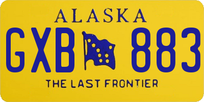 AK license plate GXB883