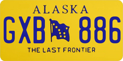 AK license plate GXB886