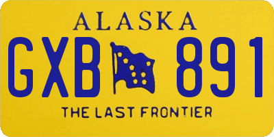 AK license plate GXB891