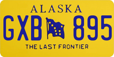 AK license plate GXB895