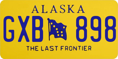 AK license plate GXB898