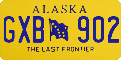 AK license plate GXB902