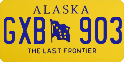 AK license plate GXB903