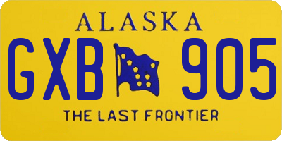 AK license plate GXB905