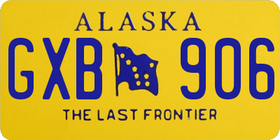 AK license plate GXB906