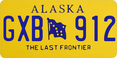 AK license plate GXB912