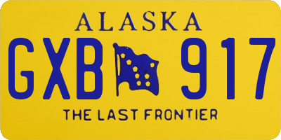 AK license plate GXB917