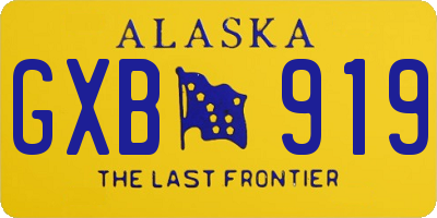 AK license plate GXB919