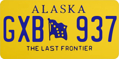 AK license plate GXB937