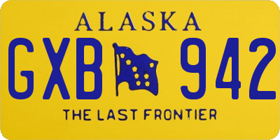 AK license plate GXB942