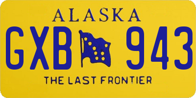 AK license plate GXB943