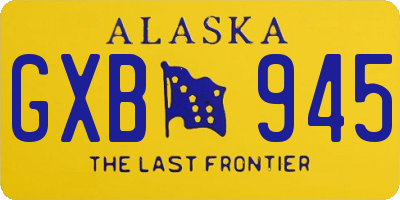 AK license plate GXB945