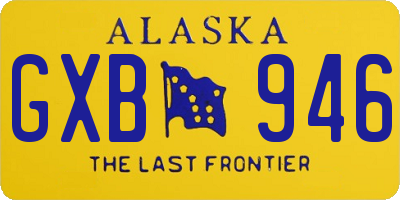 AK license plate GXB946