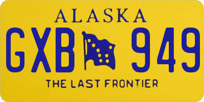 AK license plate GXB949