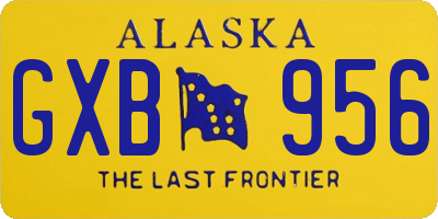 AK license plate GXB956