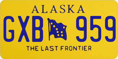 AK license plate GXB959