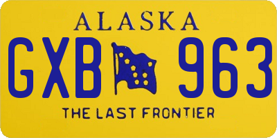 AK license plate GXB963