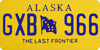 AK license plate GXB966