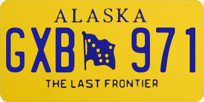 AK license plate GXB971