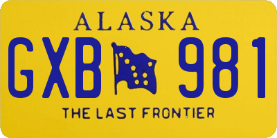 AK license plate GXB981