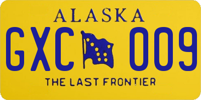 AK license plate GXC009