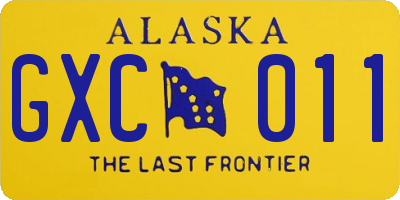 AK license plate GXC011