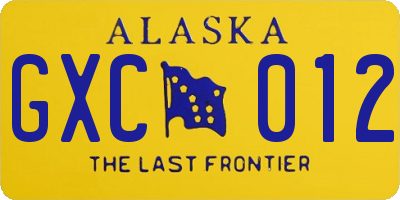 AK license plate GXC012
