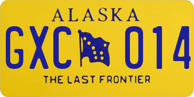 AK license plate GXC014