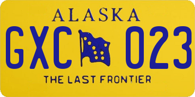 AK license plate GXC023