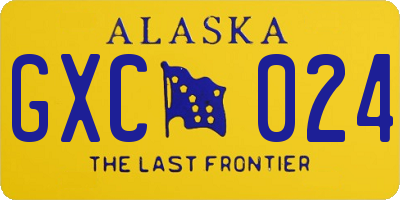 AK license plate GXC024